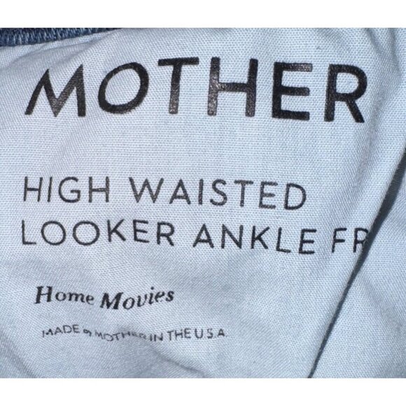 MOTHER High Waisted Looker Ankle Fray Jeans Women's Size 25 Home Movies - Picture 6 of 9